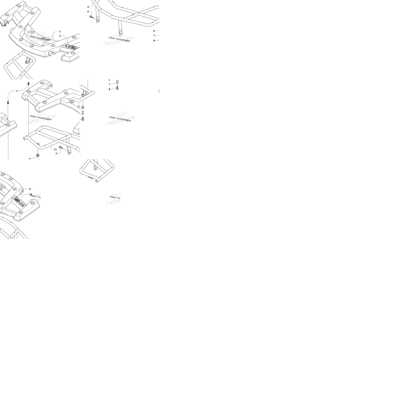 Front And Rear Rack Assembly
