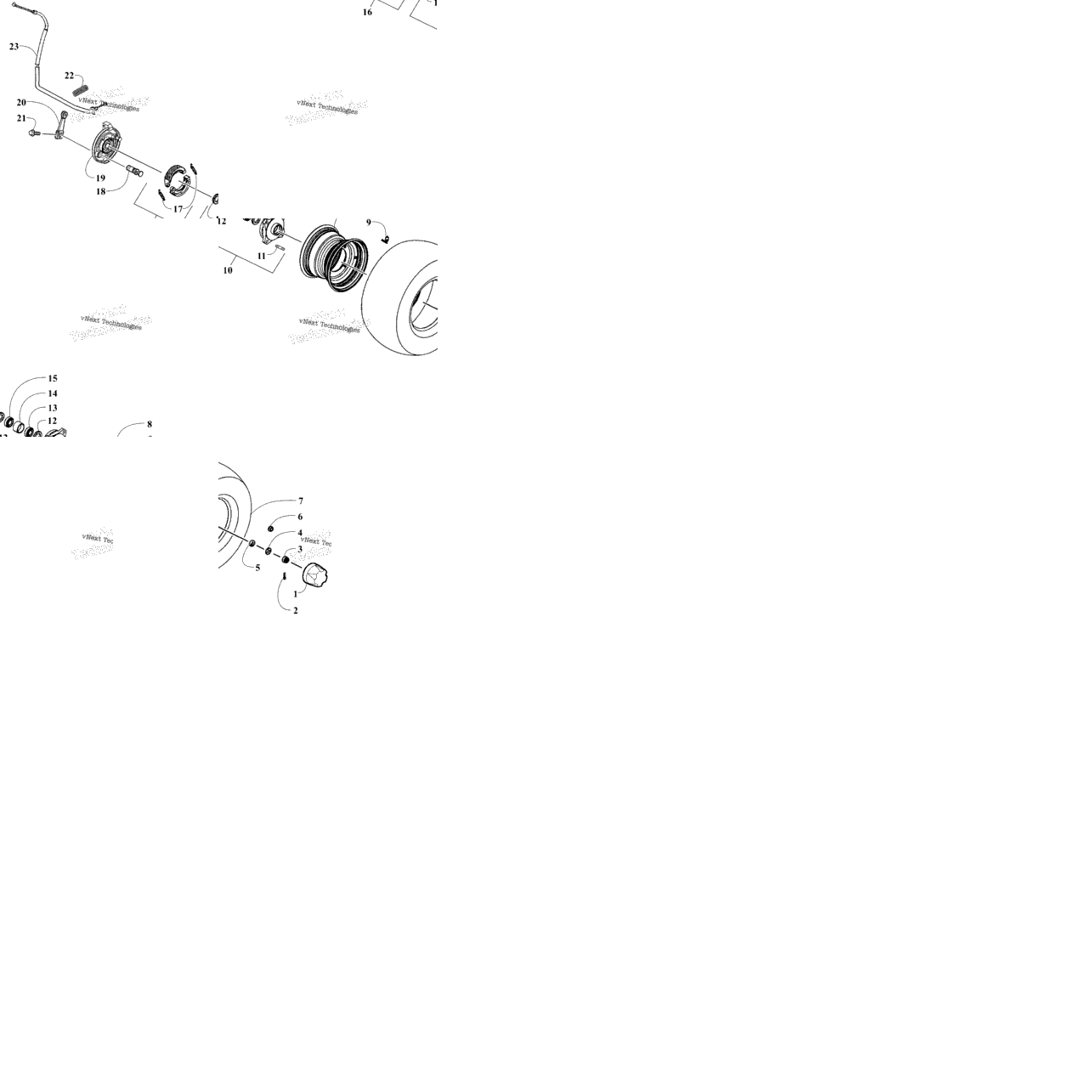 Front Wheel And Brake Assemblies