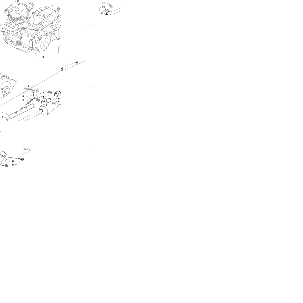 Engine And Exhaust Assembly