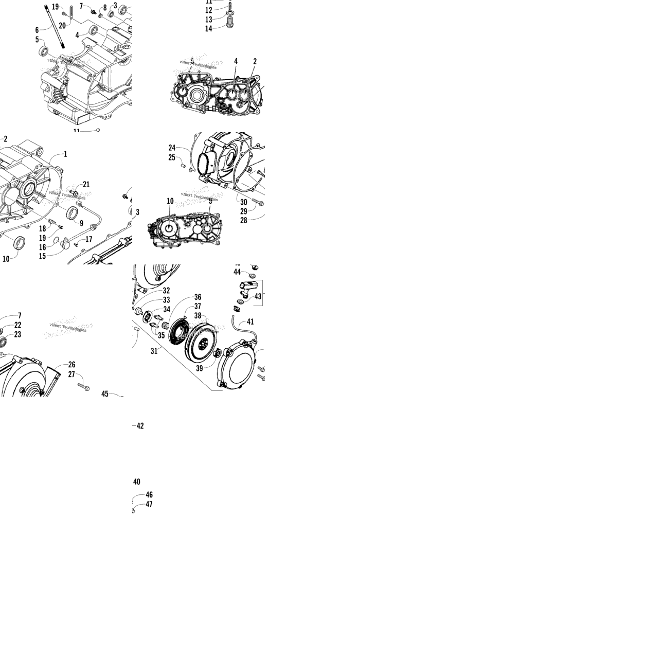 Left Crankcase, Cover, And Recoil Assembly