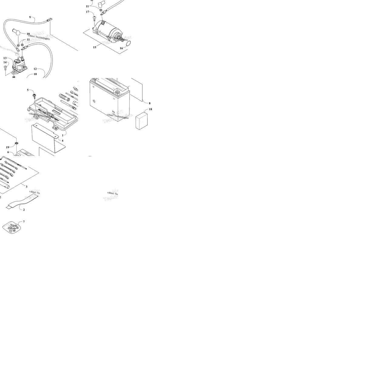 Battery And Starter Assembly