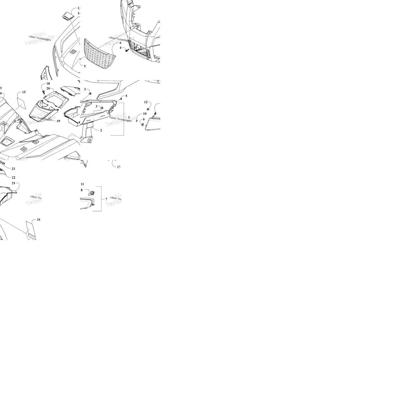 Front Body Panel And Headlight Assemblies