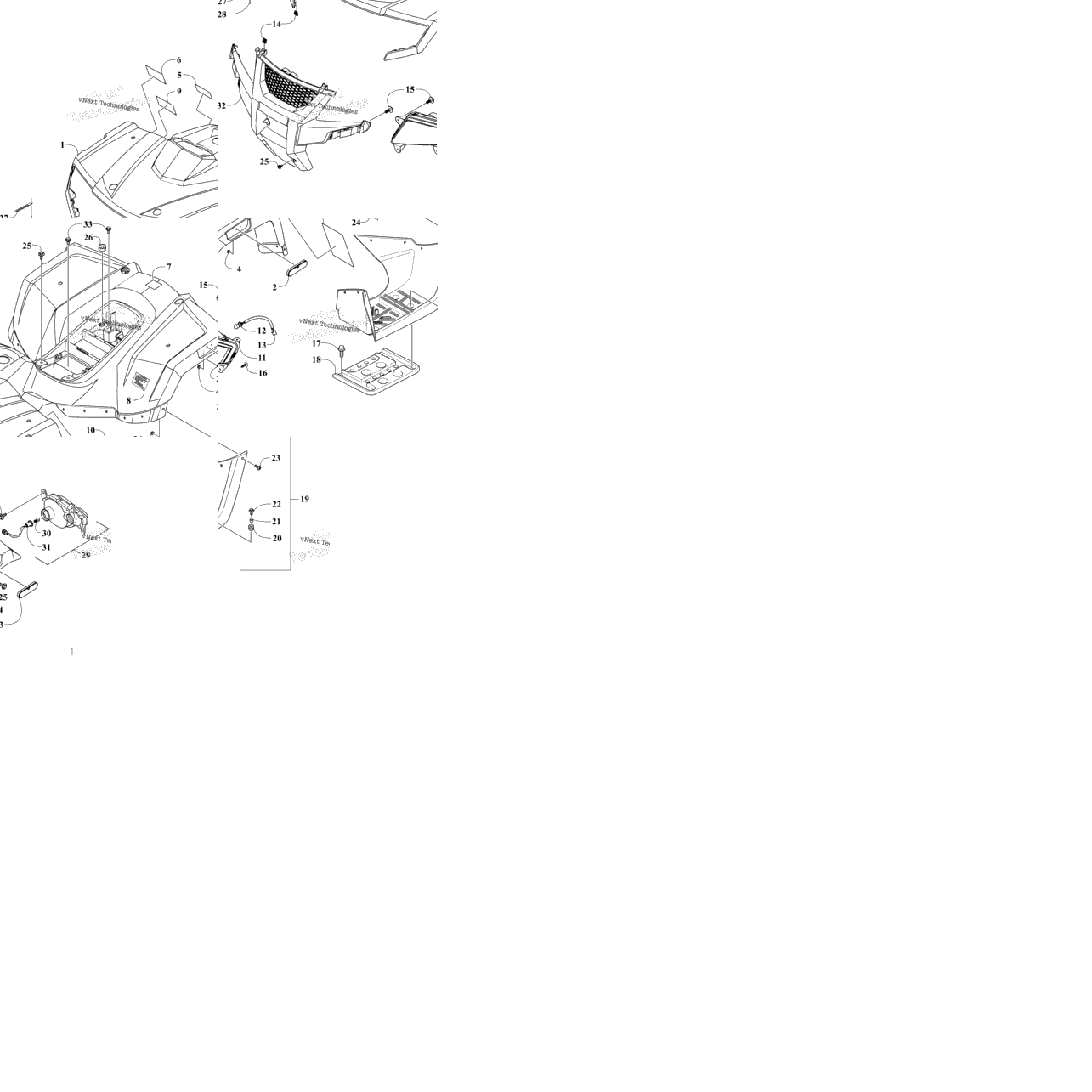 Body Panel And Headlight Assembly