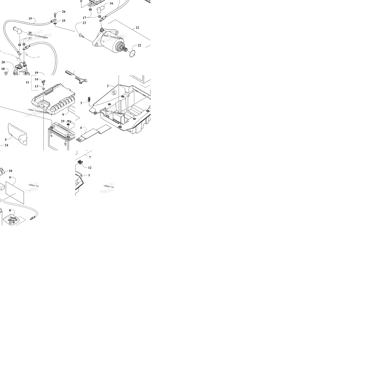 Battery And Starter Assembly