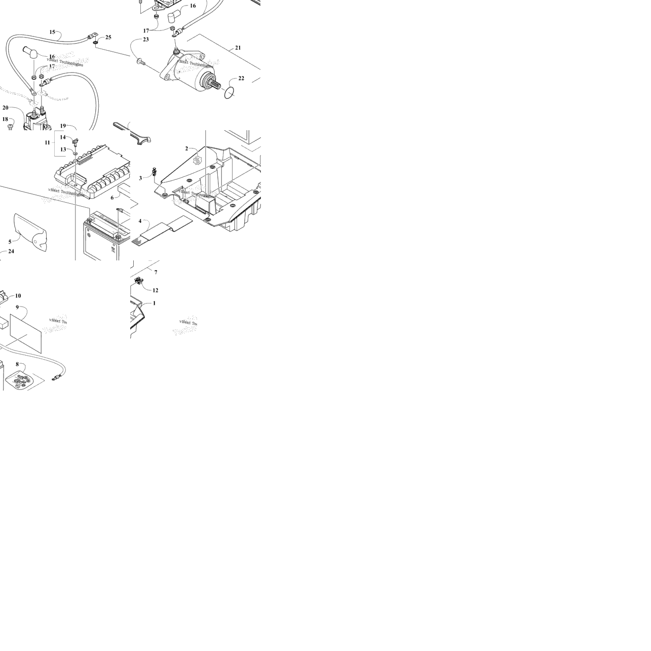 Battery And Starter Assembly
