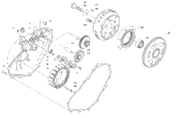 Stator, Flywheel And Starter Gear Assemblies
