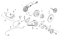 Starter Motor, Magneto, And Oil Pump Assembly
