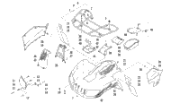Front Rack, Body Panel, And Headlight Assemblies