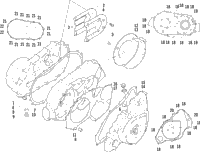 Clutch/V-Belt/Magneto Cover Assembly