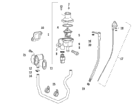 Thermostat, Water Inlet Flange, And Oil Level Stick Assemblies