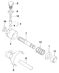 Secondary Gear Shift Assembly (500 Cc)