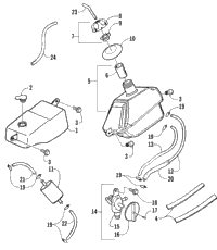 Gas Tank And Oil Tank Assemblies