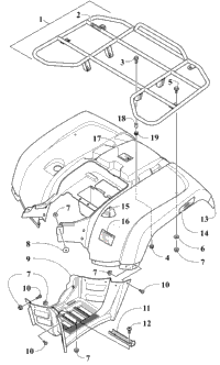 Rear Rack, Body Panel, And Footwell Assemblies