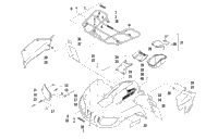 Front Rack, Body Panel, And Headlight Assemblies