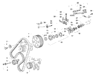 Cam Pulleys, Timing Belt, And Speed Governor Assembly
