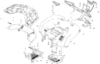 Rear Rack, Body Panel, Footwell, And Taillight Assemblies
