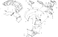 Rear Rack, Body Panel, Footwell, And Taillight Assemblies