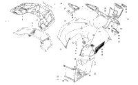 Rear Rack, Body Panel, Footwell, And Taillight Assemblies