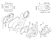 Clutch/V-Belt/Magneto Cover Assembly