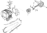 E03 Cylinder Piston Crankshaft