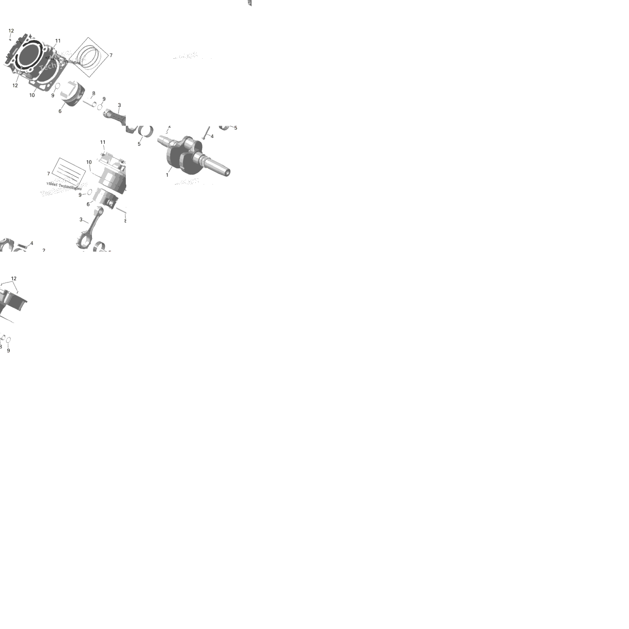 Rotax - Crankshaft, Pistons And Cylinder