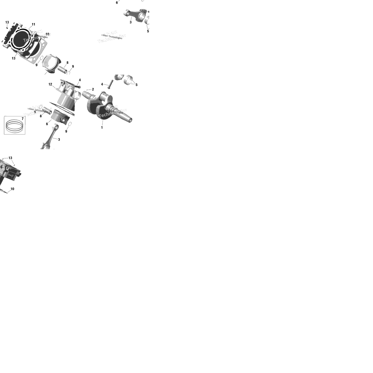 Rotax - Crankshaft, Pistons And Cylinder
