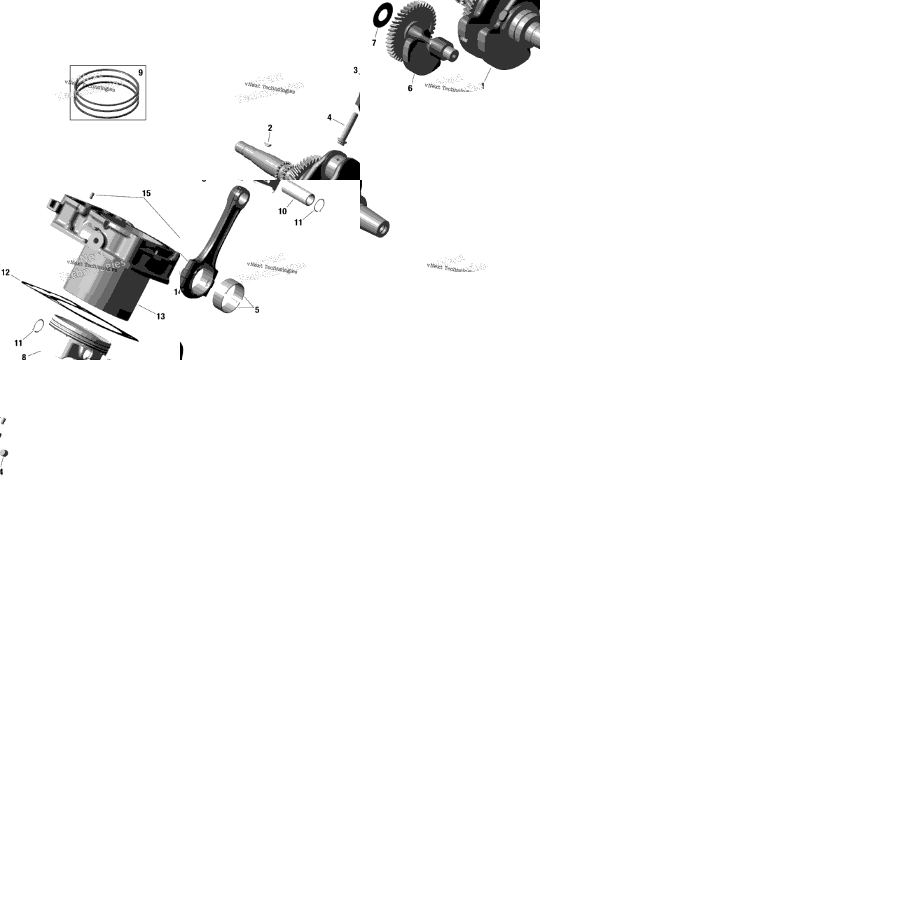 Rotax - Crankshaft, Pistons And Cylinder