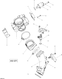 Air Intake Manifold And Throttle Body - 450 Efi