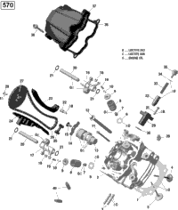 Cylinder Head, Front - 570 Efi