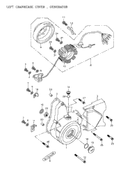 Left Crankcase Cover, Generator
