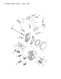 Cylinder Head Cover, Inlet Pipe 172A-01