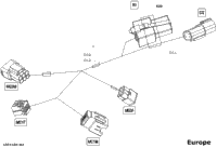 Electrical Harness, Front Section Added Europe