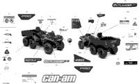 Decals Outlander 6X6 - 450 Efi