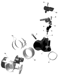 Rotax - Air Intake Manifold And Throttle Body