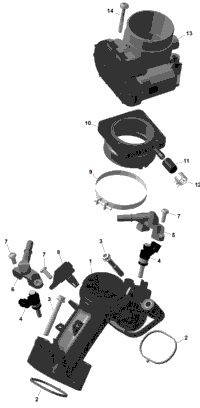 Rotax - Air Intake Manifold And Throttle Body