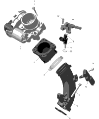Rotax - Air Intake Manifold And Throttle Body - 2