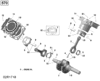 Rotax - Crankshaft And Pistons - 570 Efi