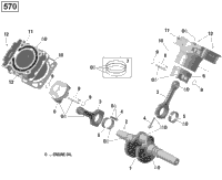 Crankshaft And Pistons - 570 Efi
