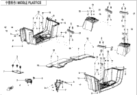 Middle Plastics(With Gearshift Lock)