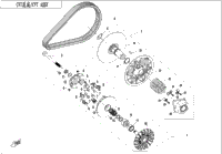 Clutch & Cvt Assy. (18G Weights)
