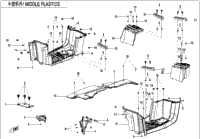 Middle Plastics(Without Gearshift Lock)