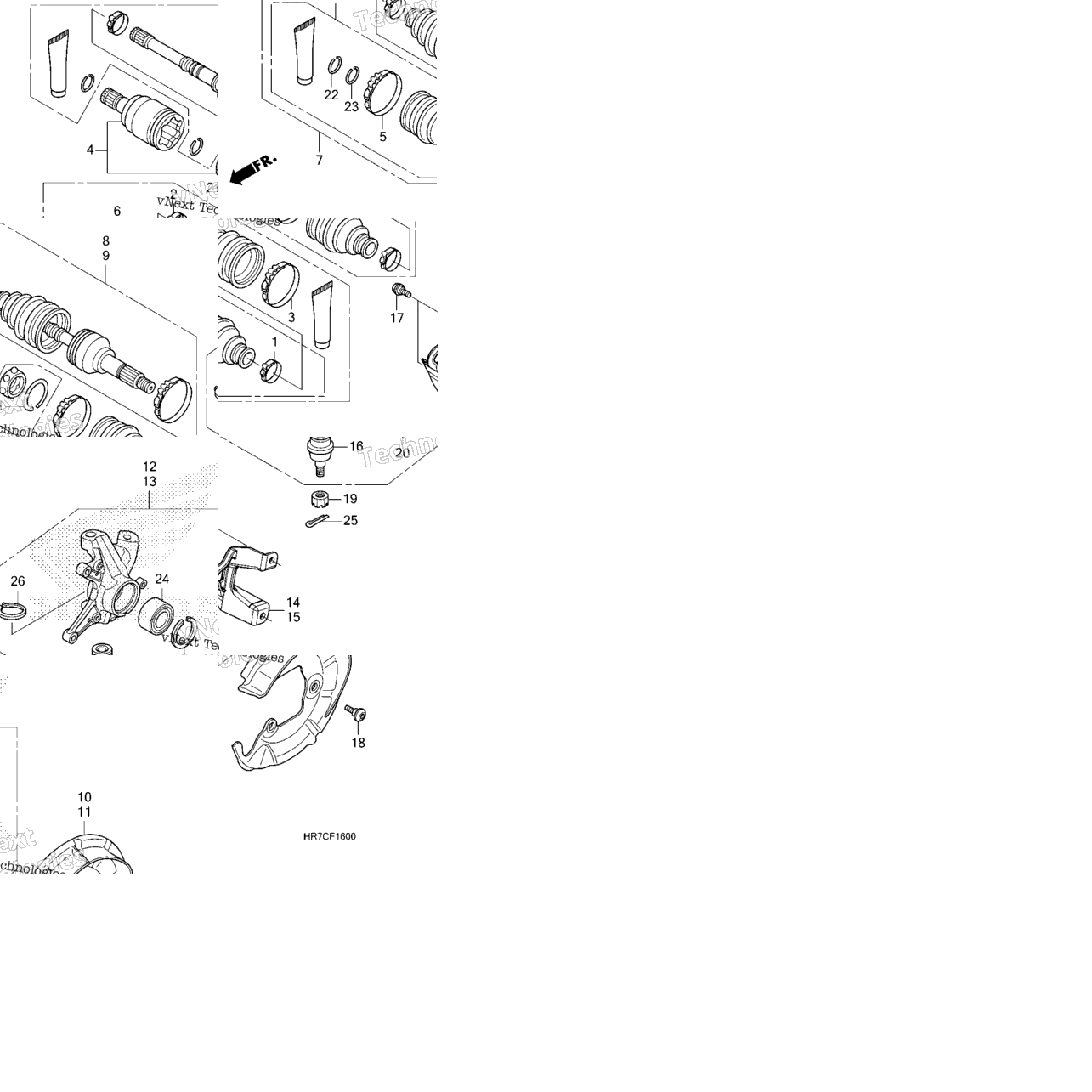 FRONT KNUCKLE / DRIVESHAFT