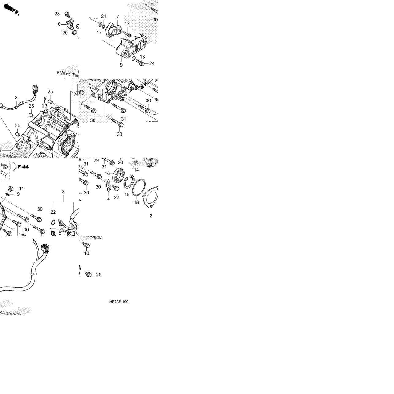 REAR CRANKCASE COVER
