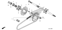 Rear Wheel Axle + Drive Chain