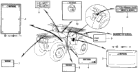 Trx 200Dcaution Label 93-96