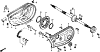Act200 Rear Wheel Axle + Chain Case 83