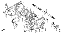 Atc185s Rear Wheel Axle + Chain Case