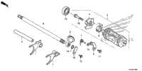 Gearshift Fork + Gearshift Drum