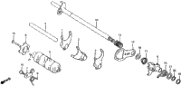 Gearshift Drum + Gearshift Fork