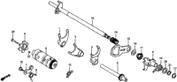 Gearshift Drum + Gearshift Fork